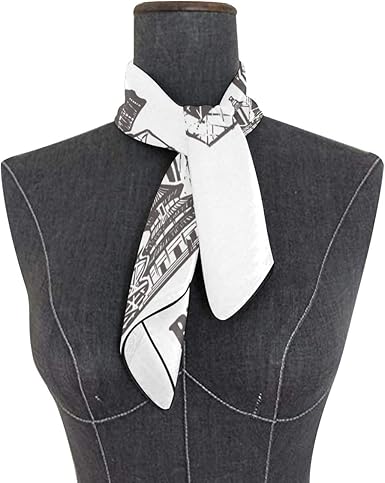 Soft Polyester Silk Head Scarf Square Fashion Print Beijing Sketch