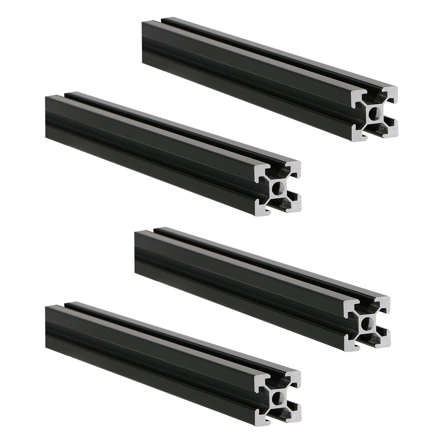 Black 2020 Aluminum Extrusion Profile European Standard Linear Rail 2020 Aluminum Profile Frame Machine DIY 3D printer workbench CNC (300mm) 4PCS
