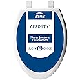 Bemis Affinity Slow Close Toilet Seat, Easy Clean Hinges and Adjustable Perfect Fit Plastic Seat, Elongated, White