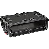 SKB Component Rack, Black (1SKB-ISF2U), 0 | Molded Rack Rails, Rubber Cleats &amp; Quiet Wheels for Musicians, Secure Mobile Studio Gear Travel &amp; Transport, Black