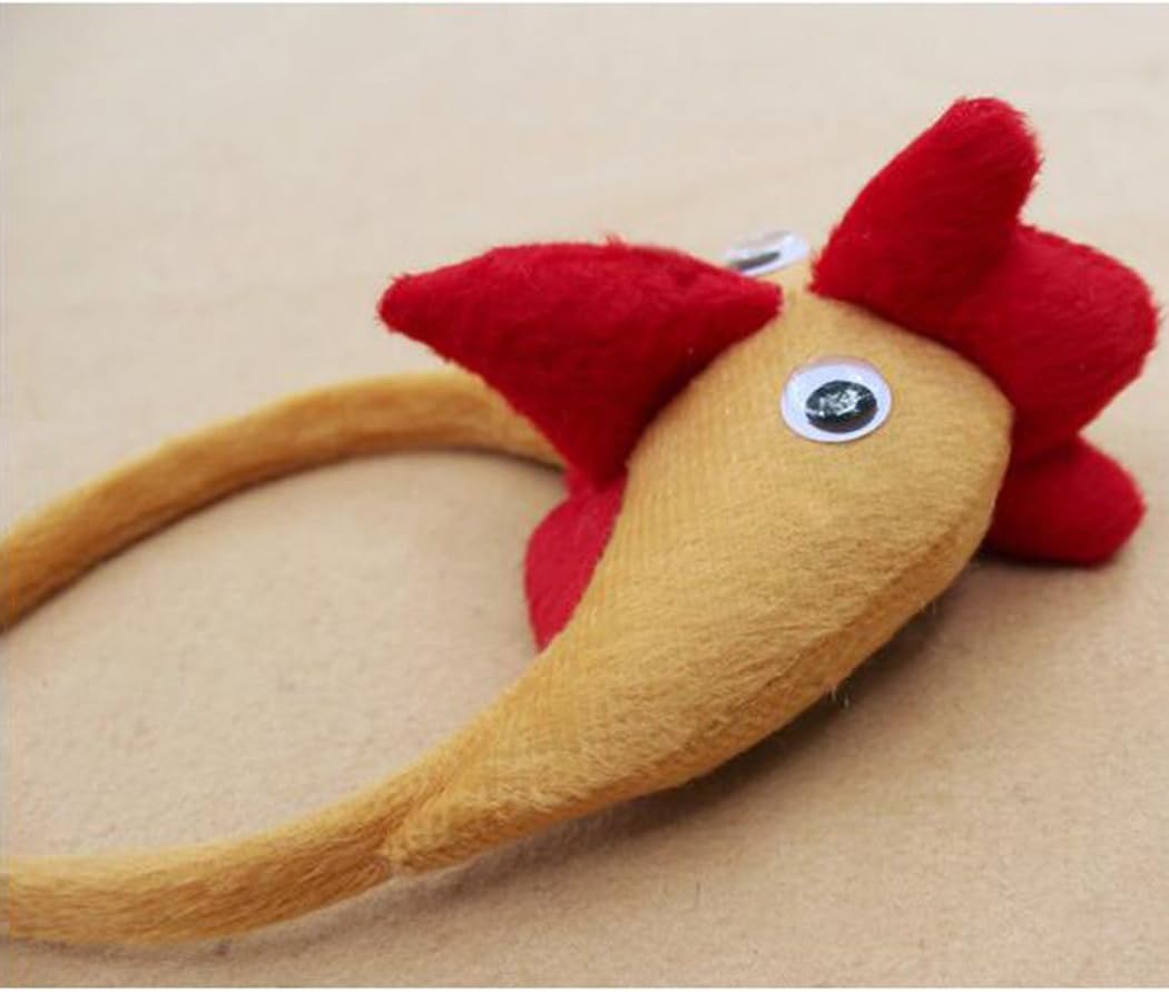 She's Shining Chicken Headband Animal Farm - Adult Cosplay Party Fancy Dress Costume Headwear Accessory, Brown Chicken - Image 4