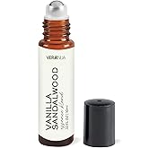 VeraNua Vanilla Sandalwood Perfume Oil Roll On Bottle - Non Toxic Essence Blend, Alcohol Free Natural Fragrance for Men and Women (10ml)