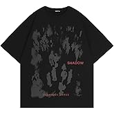 Vamtac Mens Oversized Graffiti Graphic Tees - Y2K Vintage T Shirts for Men Short Sleeve Summer Top