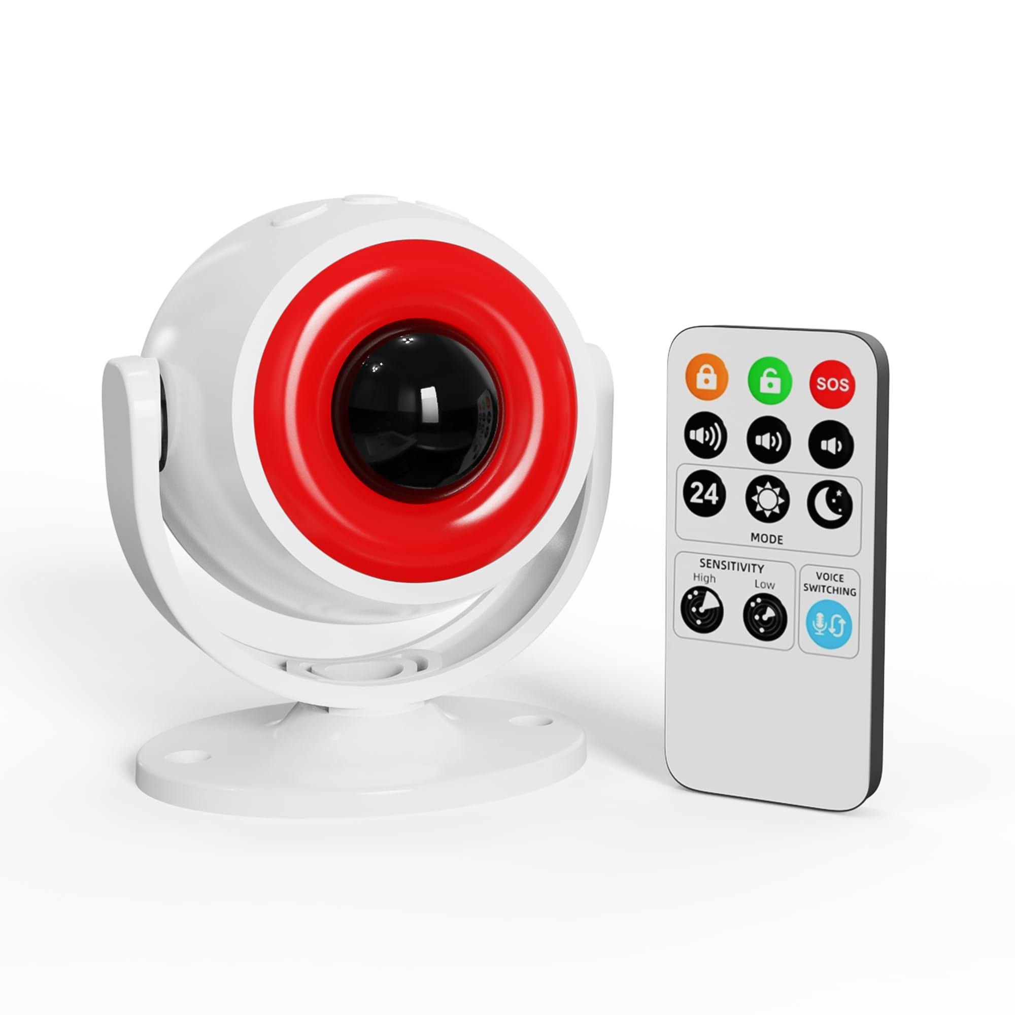 Photo 1 of 1 Pack Wireless Motion Detector Alarm for Indoor Use, PIR Motion Sensor with Sound Player for Pets, Dogs & Animal Deterrent, Intruder Alert & Remote Safety System, Noise Maker Sensor de Movimiento