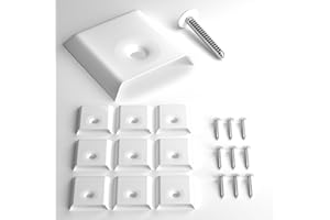 CVILL 10 Pack RV Camper Trailer Extrusion Flat End Cap for Vinyl Trim Molding 1" with Screws (White)