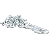CURT 80313 27-Inch Trailer Safety Chain with 7/16-In Snap Hook, 5,000 lbs Break Strength