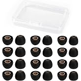 12 Pairs KBEAR 08 Silicone Earbuds Ear Tips for IEMS (S/M/L, Black Brown) | Enhanced Bass | Improve Sound Quality, Skin-Friendly &amp; Soft | Zero Pressure Feel, Noise Isolation | 3 Sizes Available
