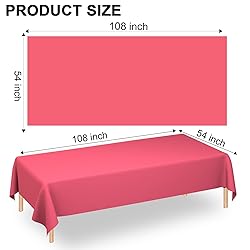 WNINK 2 Pack Red Tablecloths Disposable Table