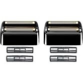 FXFS2 Shaver Replacement Foil &amp; Cutters Compatible with BaBylissPRO Double | Metal Shaver heads,Black,2 Pack