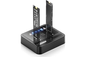 FIDECO M.2 NVMe SATA SSD Cloner Dock, USB 3.2 Gen 2 X 2, 20Gbps M.2 NVMe Cloner Duplicator, Support Offline Clone, UASP and T