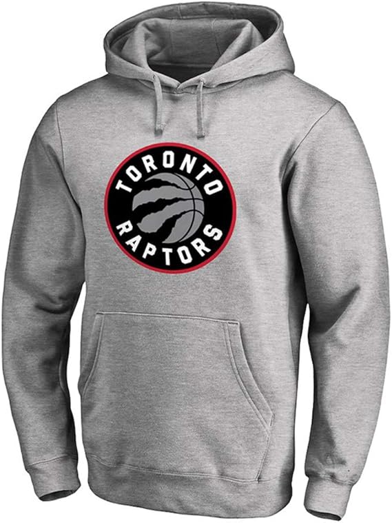 Men's Hoodies Toronto Raptors Logo Print Casual Sports Comfortable Hooded Pullover Gray: Amazon 
