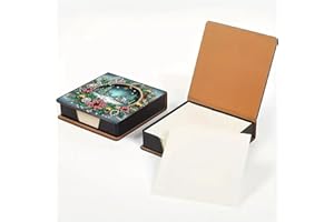 NDNXYXGS Diamond Painting Kit Note Box,Memo Paper Storage Box Diamonds Art,Sticky Note Holder Diamond Art,Diamond Painting Memo Pad For Office Desk. (Landscape)