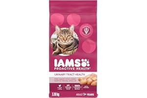 IAMS PROACTIVE HEALTH Urinary Tract Health Adult Dry Cat Food – With Chicken – 3.18KG (7LB) Bag