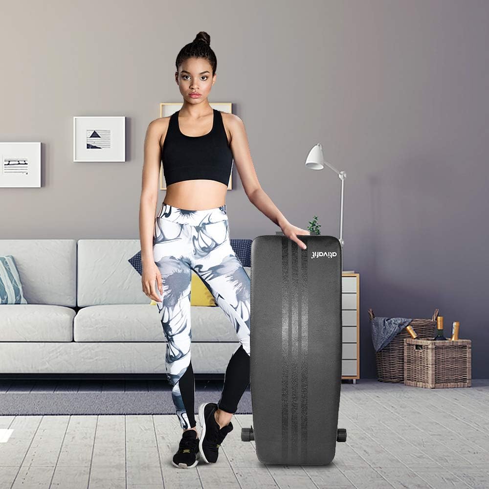 Ativafit Adjustable Weight Bench for Full Body Workout Multi-Purpose Utility Weight Bench Foldable Flat Bench Press for Home Gym… (Black) : Sports & Outdoors
