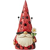 Enesco Jim Shore Heartwood Creek Ladybug Gnome Figurine, 6.5 Inch, Multicolor