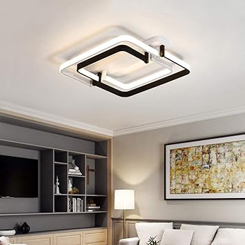 Xuegm Light Quadratische Led Esszimmer Licht Schlafzimmer Deckenleuchte Dimmable Unterputz Beleuchtung Befestigung Moderner Designer Kuchen Acrylfarbton Ferndeckenleuchte Leuchter Amazon De Kuche Haushalt
