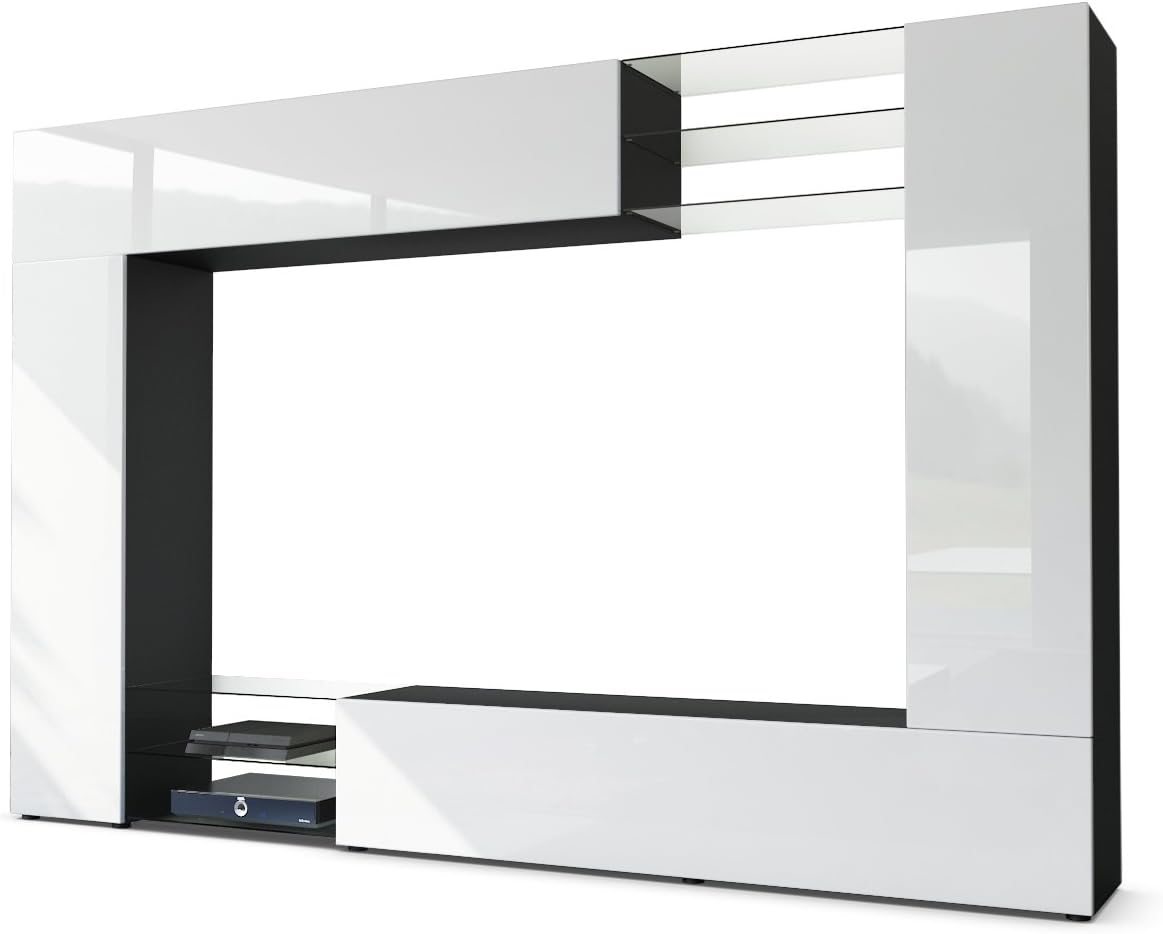 Vladon Wohnwand Lana V1 - 5-teilige Anbauwand Made In Germany