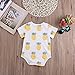 TheFound Newborn Unisex Baby Bodysuit Short Fruit Print Sleeve Romper Shirt One Piece Outfit 6-12M, Pineapple