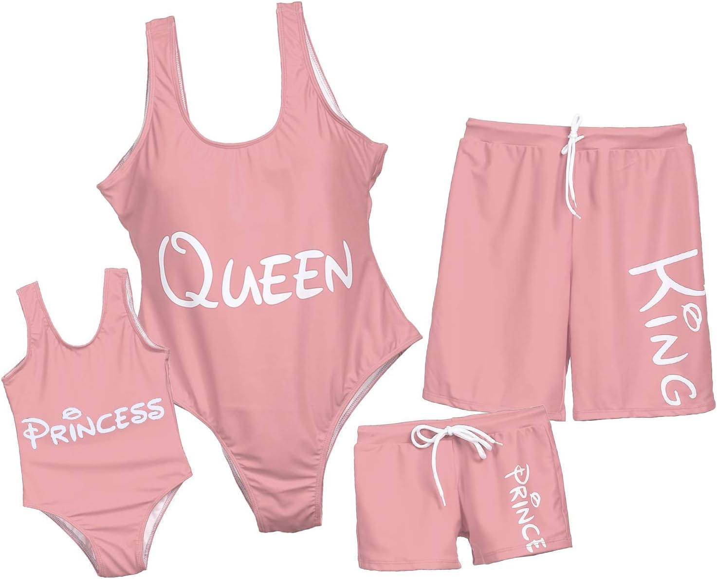 Family Swimsuits, Mommy and Me Swimsuits Family Matching Swimwear(Pink,Girl,8)