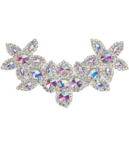 Uxcell 4Pcs Rhinestone Butterfly Patches, Iron-on Beaded Appliques, Bling Clothing Repair Decoration Patches For Hats Shoe Bags DIY Accessories, Multicolor
