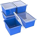 Storex 4 Gallon Storage Bin with Lid – Plastic