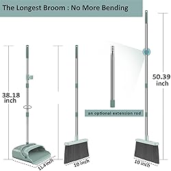 kelamayi Upgrade Broom and Dustpan Set, Large Size