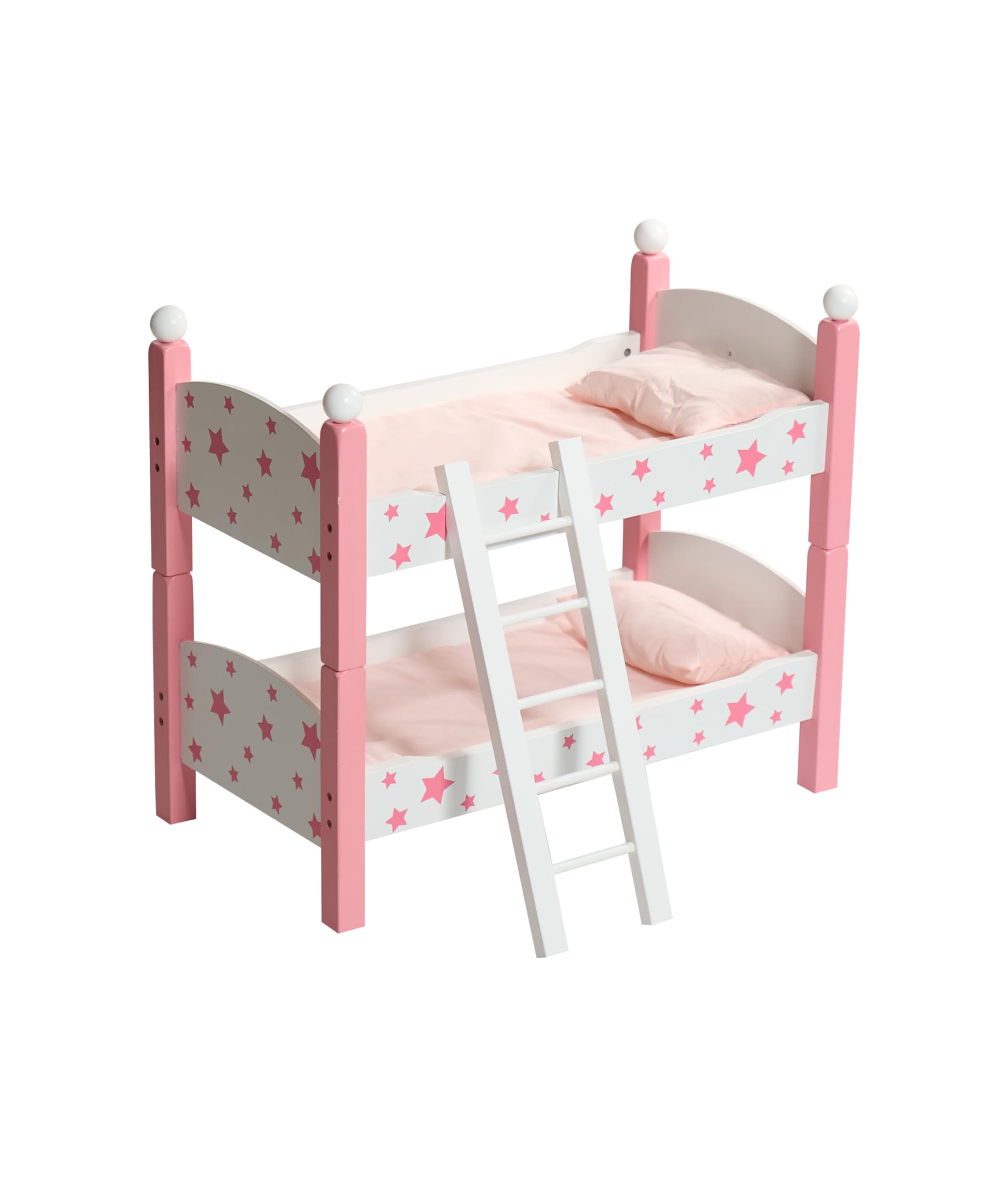 Bayer Chic 2000 - Doll's Bunk Bed for Baby Dolls up to 48 cm, Doll's Bed, Doll Furniture, Stars Pink, Small