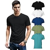 TRUE COTTON Men's Short Sleeve Crew Neck T-Shirt, S - 3XL with Modern Cut