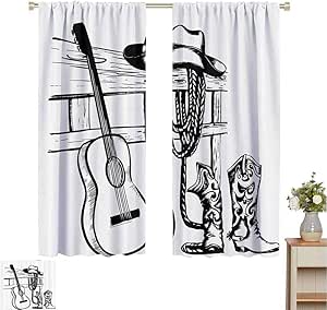 Decor Cortinas impermeables Decoración occidental, música country y