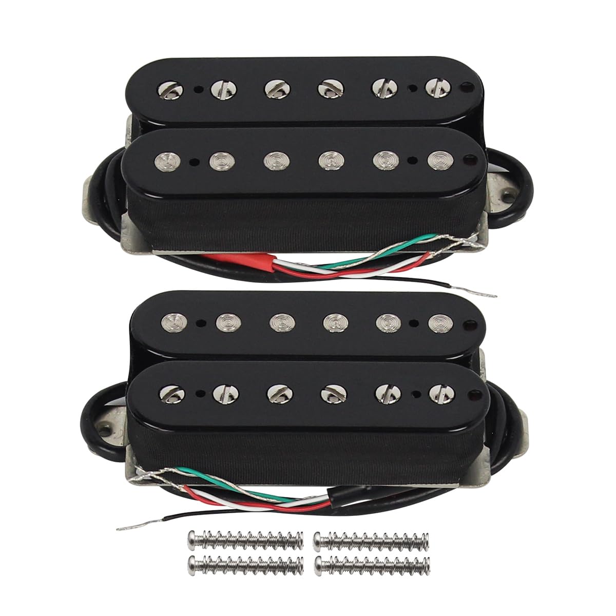 FLEOR Electric Guitar Humbucker Pickups Double Coil Guitar Bridge Pickup & Neck Pickups Set - Black