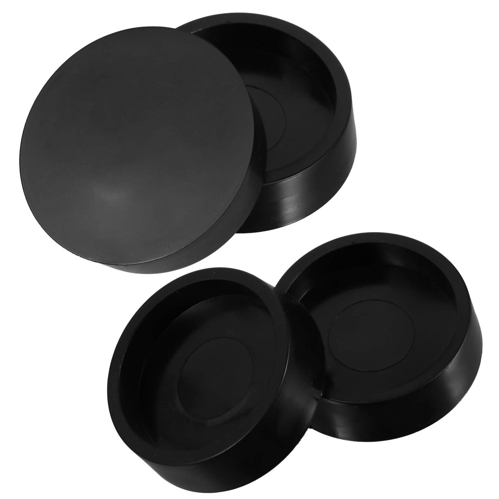 Hemoton 4pcs Chair Leg Cap Floor Protector Rubber Furniture Caster Cups Coasters Table Leg Covers Wheel Stoppers for Home Office