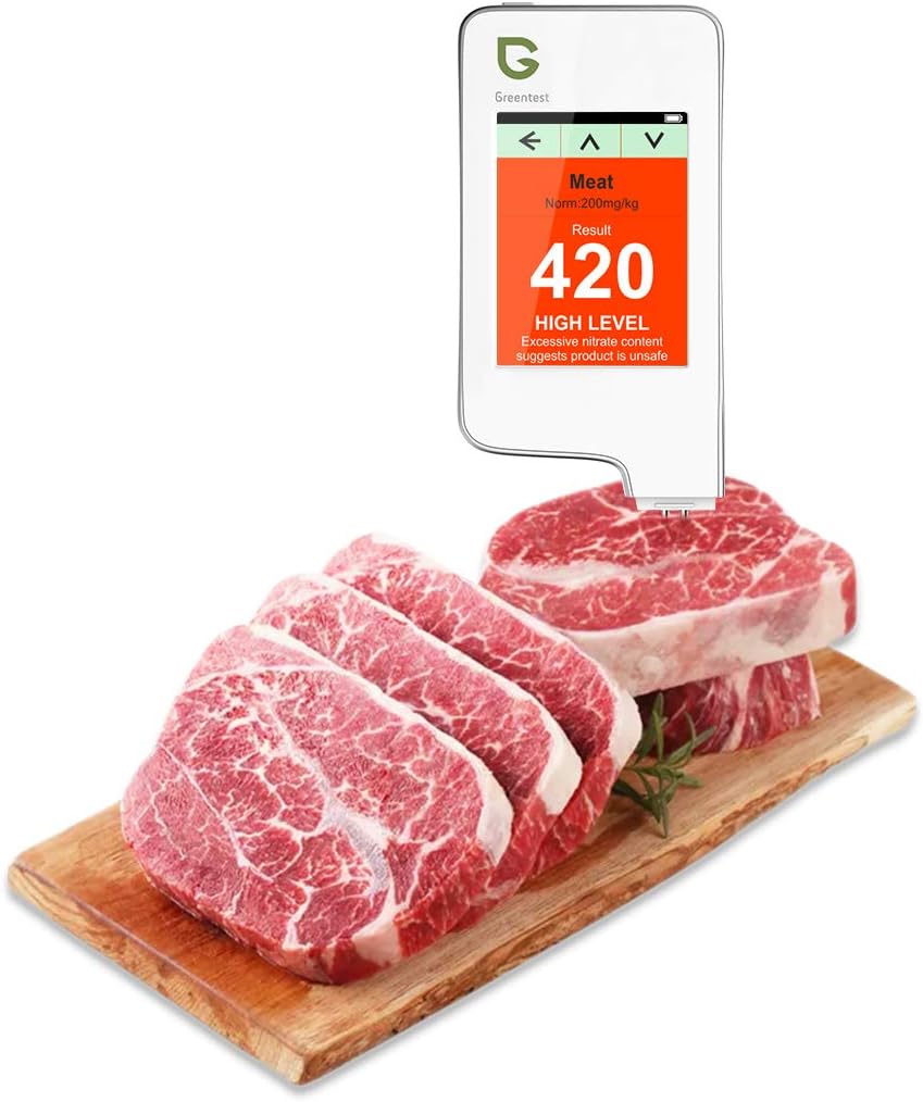 GF2 Nitrate Tester for Fish Fruit Vegetable Meat Instant Read Digital Food Detector Nitrat Meter for Home Health