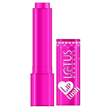 Lotus Herbals Lip Lush Tinted Lip Balm, Rosy Rose Blush, 4g