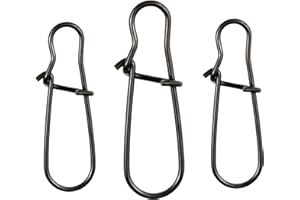 Fishing Duo-Lock Snaps,50pcs/100pcs Stainless Steel Fishing Swivel Nice Snaps High Strength Fishing Snap Clips Hooks Lure Con
