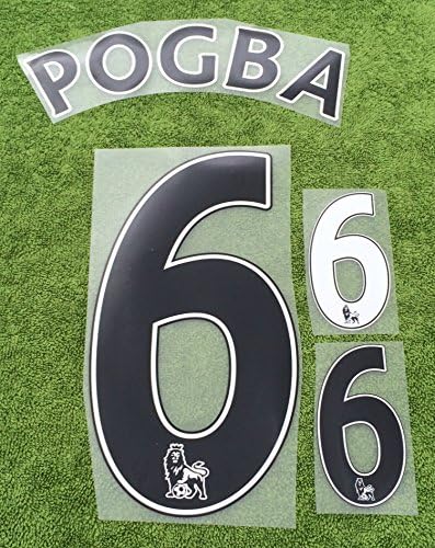 POGBA #6 Manchester United FC Away 2016-2017 Soccer Jersey Shirt Print Transfer Man United Football Name Number Set Adults