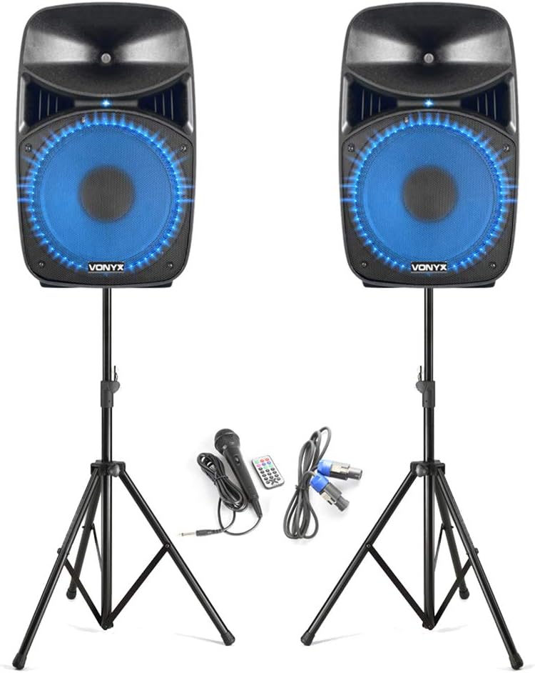 dj lights and speakers
