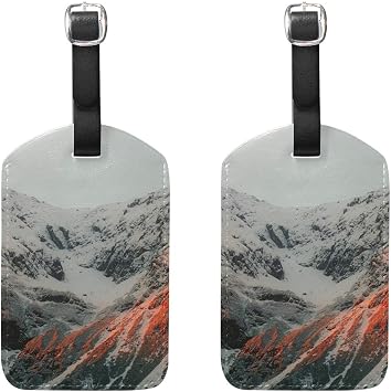 Amazon Com Muooum Red Volcano White Mountain Luggage Tages