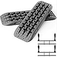 ALL-TOP Recovery Traction Boards, 2PCS & Mounting Kit, Reinforced Off Road Bendable Tire Friction Tracks (3rd Gen, Gray)