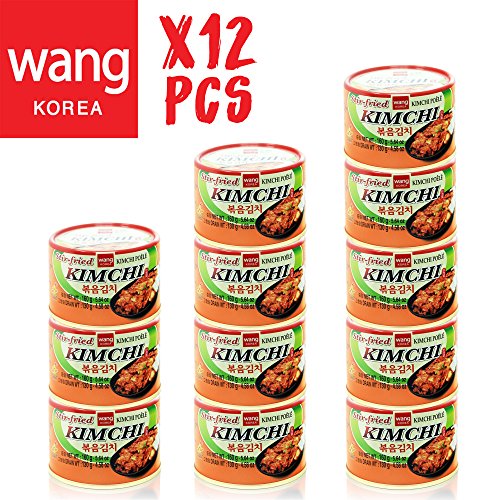 Korean Stir Fried Kimchi, Authentic Canned Napa Cabbage Original Tasteful Stir-Fry Kim Chi, Vegan Gluten Free No Preservatives - 5.64 oz/can (12 Count)