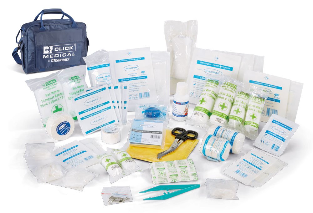 CUT-EEZE CM0062 First Aid Kit In Sports Bag, Click Medical Team