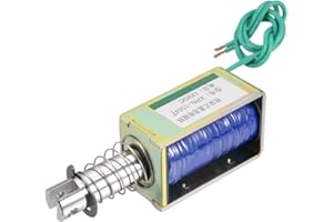 uxcell DC 12V 60N 10mm Stroke Push Pull Type Open Frame Solenoid Electromagnet XRN-1564T