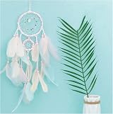 FuninCrea Colorful Half Circle Moon Dream Catcher with Feathers view 5