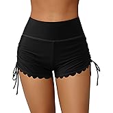 ATTRACO Women Swim Shorts High Waisted Swimsuit Shorts Swim Bottom Board Shorts