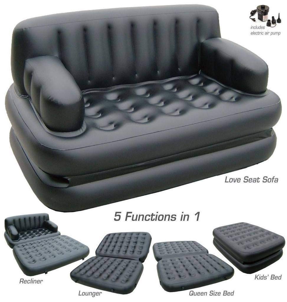 Ghanshyam Bestway 5 In 1 Air Sofa Cum Bed With Pump Lounge Couch
