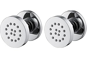 Shower Body Spray Massage Jet Chrome Body Spray Jet Brass Adjustable Shower Side Jets Round Shower Head Sprayer Wall Mount Ba