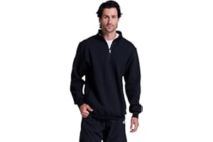 Russell Athletic Men's Dri Power Fleece Quarter Zip, Moisture Wicking, Cotton Blend, Relaxed Fit, Sizes S-4x
