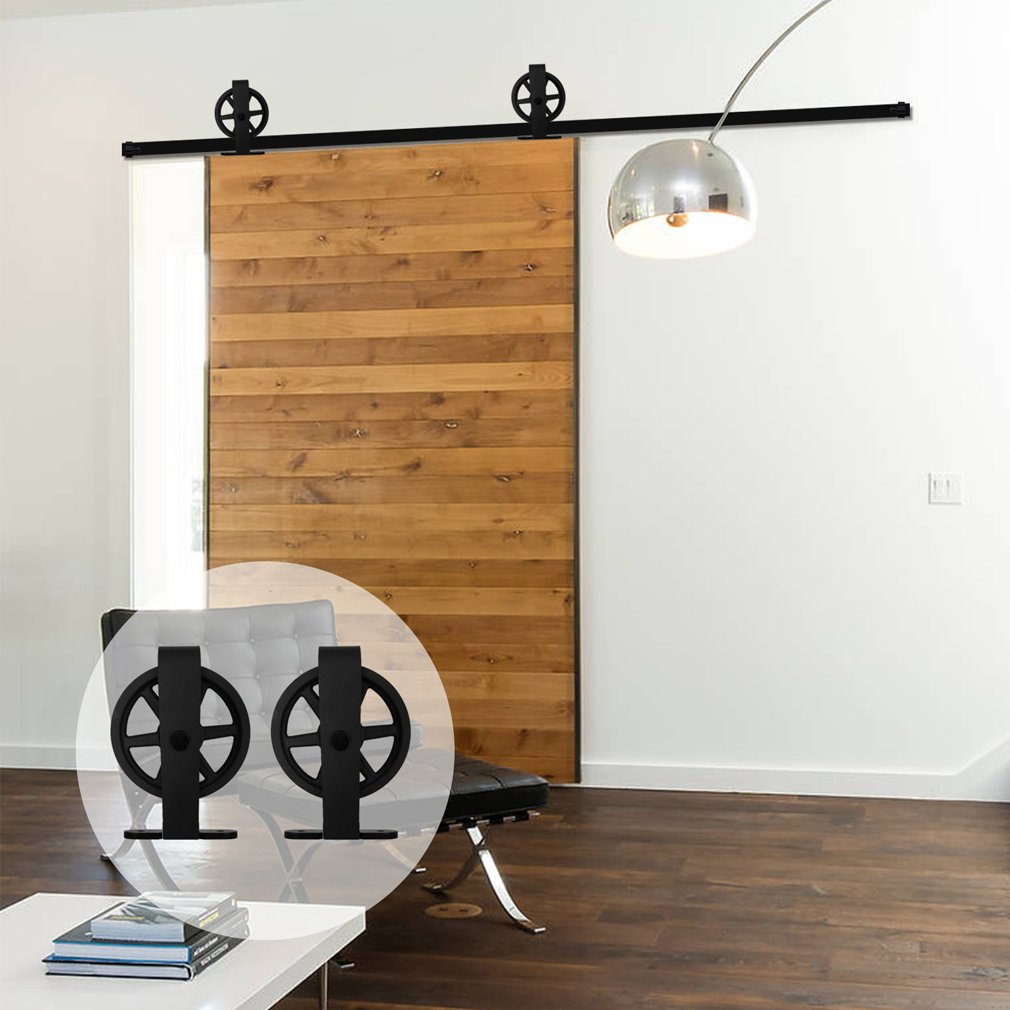 CCJH 6.6FT-200cm Herraje para Puerta Corredera Kit de Accesorios para