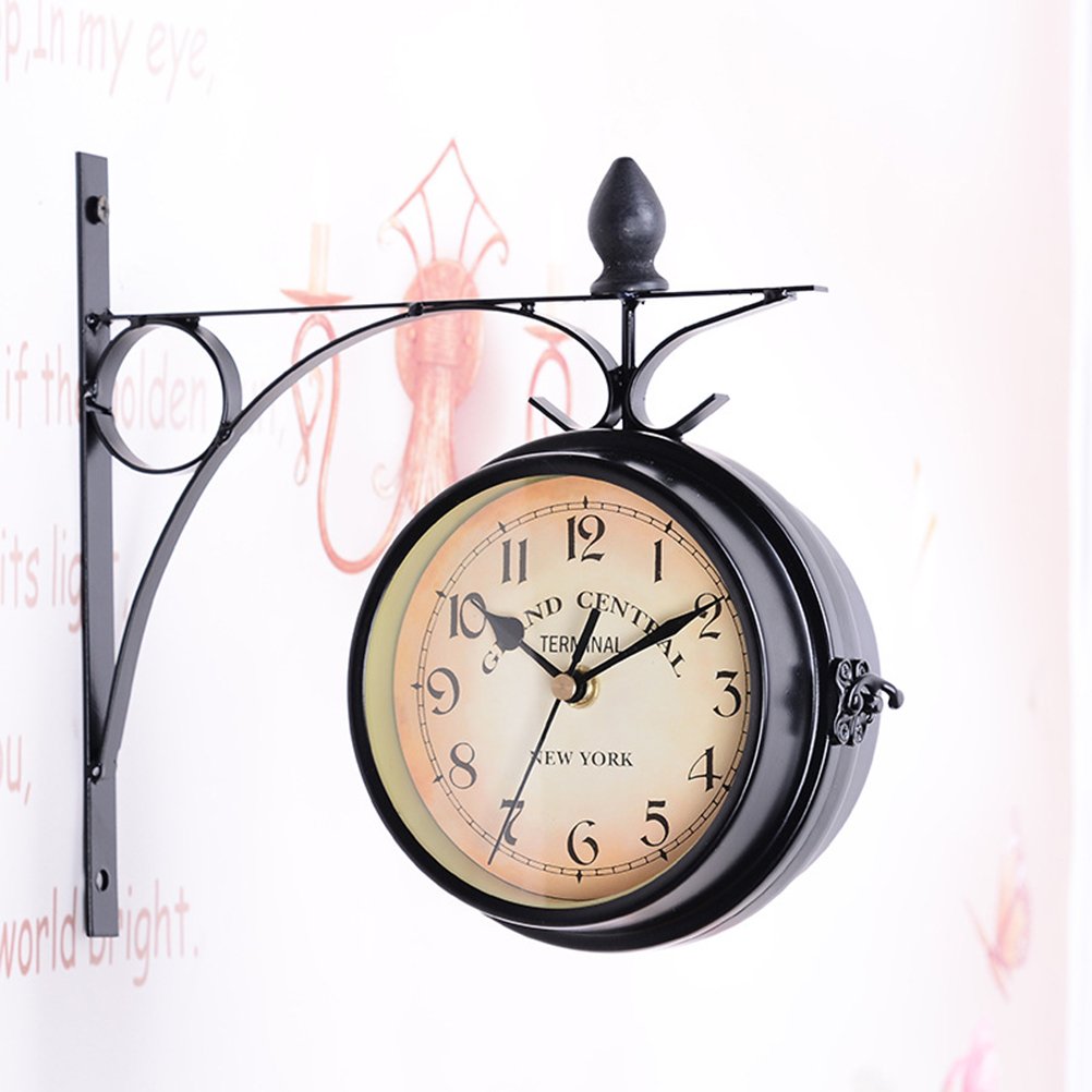 European Antique Style Double Side Wall Clock Creative Classic Clocks