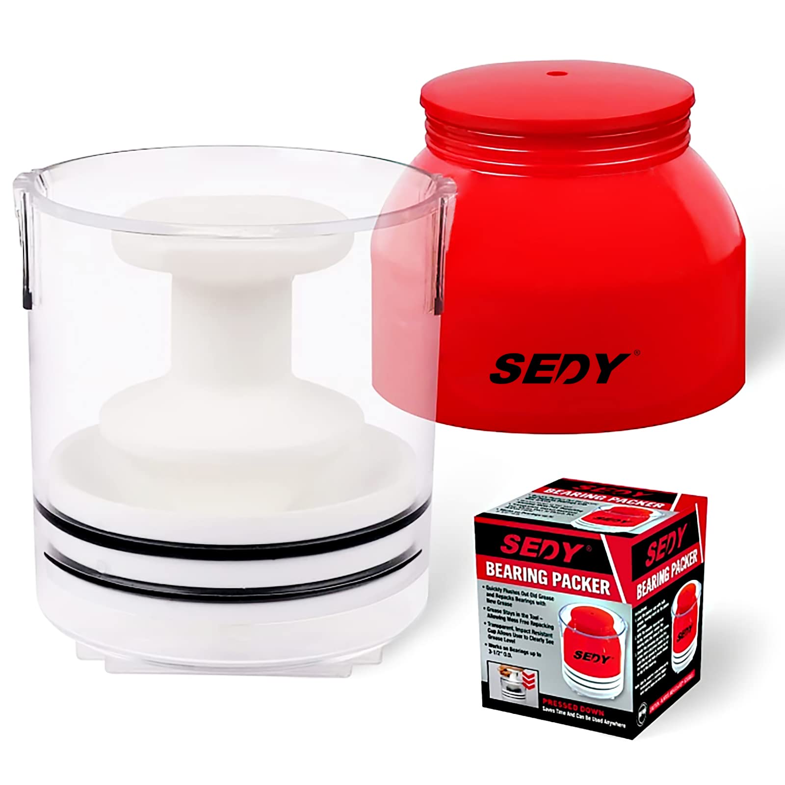 Photo 1 of Premium Bearing Packer Kit, Handy Wheel Bearing Packer Tool Portable Wheel Bearing Grease Packer, Effortlessly Flushes Old Grease and Repacks Wheel Bearings