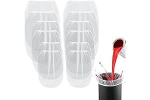 HPMJZ 12 Pcs Paint Strainer Bag 1,2,5 Gallon Paint Filter Strainer Bucket with Elastic Top Opening Nylon Mesh Filter White Fine Mesh Bag for Painting Gardening